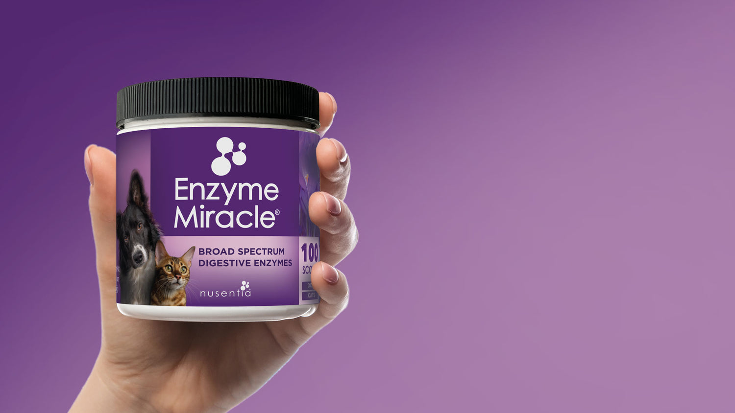 Enzyme Miracle® Digestive Enzymes for Dogs & Cats Nusentia