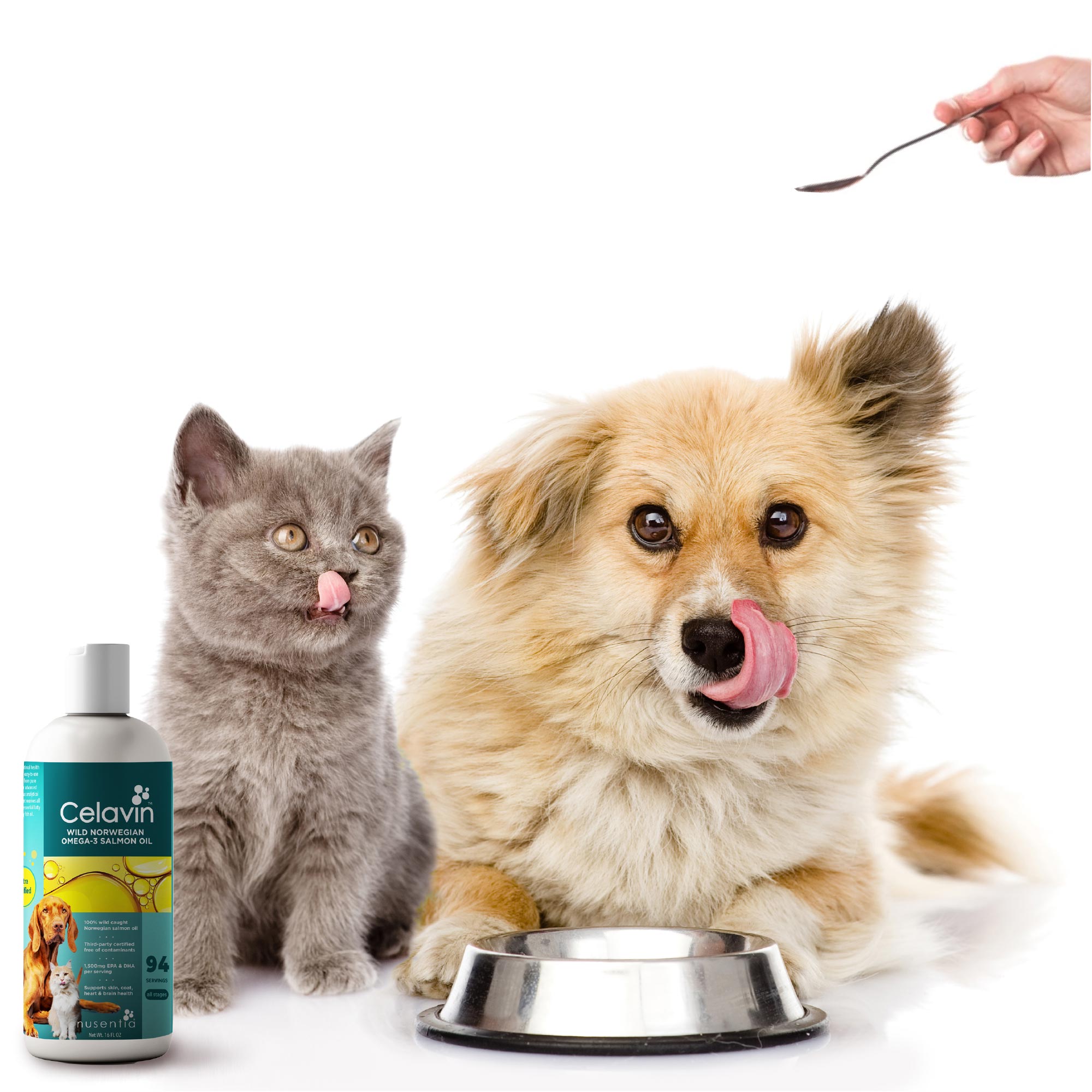 Celavin Fish Oil for Dogs and Cats High Potency Omega 3 Nusentia